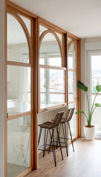 Cuisine minimaliste en marbre blanc avec veines dorées de la gamme Neolith Abu Dhabi au Maroc
